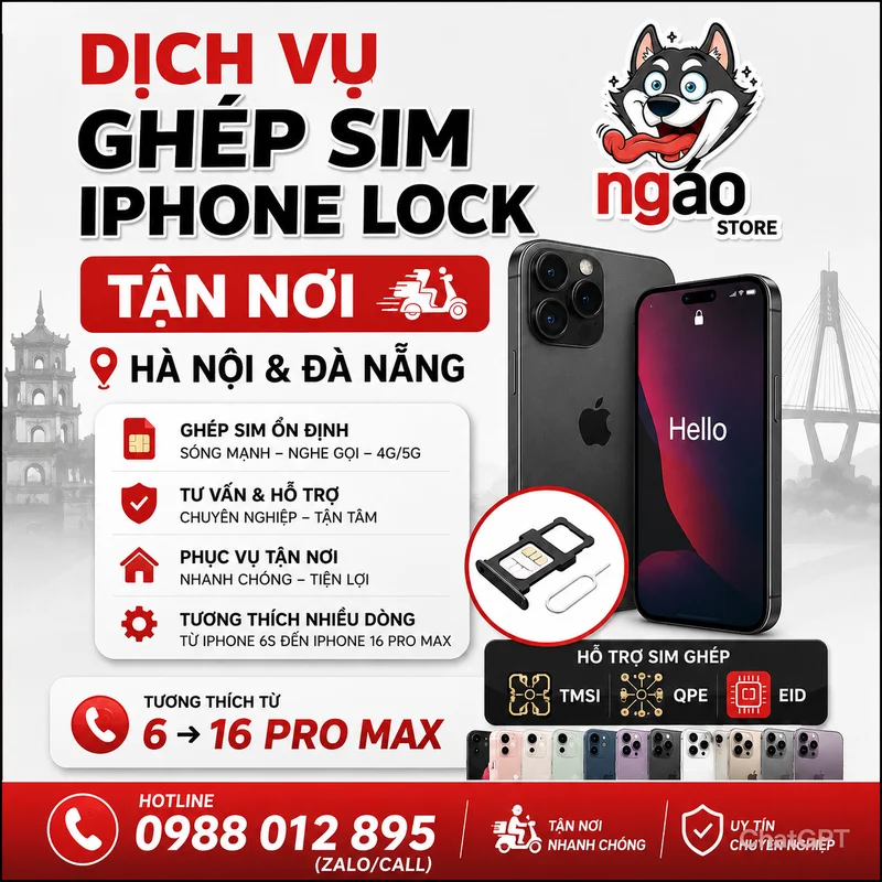 Dịch Vụ Ghép Sim iPhone Lock Tận Nơi, Tận Nhà